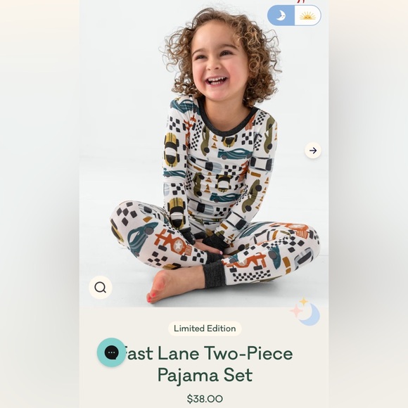 Little Sleepies “fast lane two-piece pajama set” - Picture 2 of 2